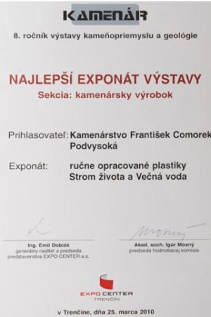 Kamenár najlepší exponát